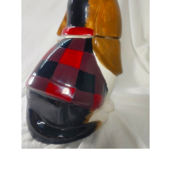 Pioneer woman cookie jar Plaid Charlie Christmas, holiday Gift idea Retired HTF - Picture 4 of 10